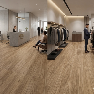 Natural Oak Wood-Finish Porcelain Tile