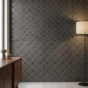 Etched Metallic Surface Tiles,