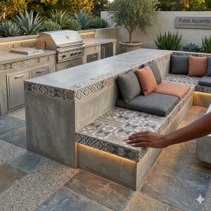 Geometric Earth-Tone Mosaic Tiles