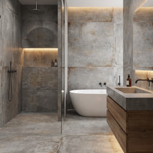 Concrete-Effect Porcelain Tile