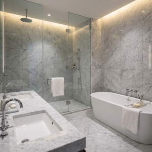 Arabescato Carrara Marble.