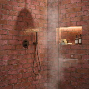 Rustic Crimson Reactive Glaze Subway Tile